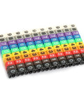 Clip On Cable Marker Set With Bright Color Plastic Number Tubes For Quick Cable Identification Boxed Wire Label Kit 100 Pieces 2.5mm