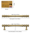 Champagne Bronze Cabinet Pulls 10 Pack 5 Inch Center To Center 128 Mm Heavy Duty Brushed Bronze Drawer Handles with dimensions