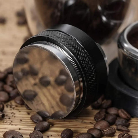 53mm Adjustable Coffee Distributor And Tamper For 54mm Breville Portafilter Baskets Dual Head Leveler with coffee beans