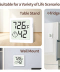 Six Pack Mini Humidity Meter Hygrometer Digital Temperature And Humidity Monitor For Home Office Garden And Basement Easy Readouts With Three Comfort Level Indicators table and fridge use