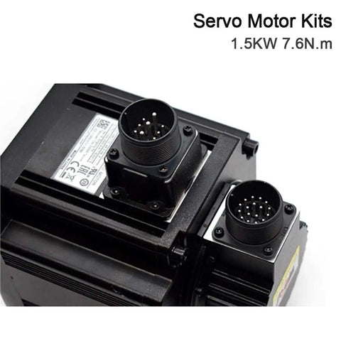 Close-up of Beefy 1.5KW Servo Motor B2 Series with Brake, 7.16 Nm Torque, showing connectors, ASD-B2-1521-BECMA-E21315RS.