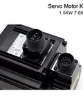 Beefy 1.5KW Servo Motor B2 Series 7.16Nm Torque 8.3A Current With 3M Cable For Automated Industry Without Brake, top view showing connectors.