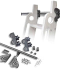 Sliding Barn Door Kit With Ladder Rail System for Double Interior Doors includes ladder and hardware