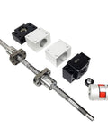 Bidirectional Ball Screw Nut SFU1204 With Anti Backlash Left And Right Hand Thread 500mm Long shown with assembly components