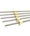 Stainless Steel Ball Screw With Brass Nut 150mm Length Rock Solid High Precision Trapezoidal Spindle For CNC Machines Lead Options 1mm 2mm 4mm 6mm 12mm Ultra Smooth Micro Feed