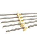 Stainless Steel T6 Ball Screw With Brass Nut 150Mm Length Lead Options 1Mm 2Mm 4Mm 6Mm 12Mm for CNC 3D Printer Linear Rail and Automation