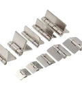Stainless Steel Weldable Door Hinge Without Holes For Cabinets And Drawers, Heavy Duty Chest Of Drawers Hardware Accessory, 1 Piece, Color T