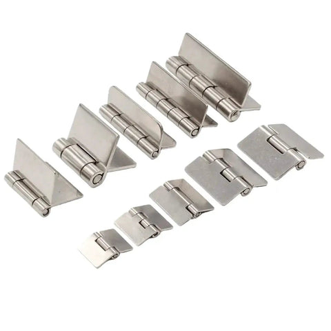 Stainless Steel Weldable Door Hinge Without Holes For Cabinets And Drawers, Heavy Duty Chest Of Drawers Hardware Accessory, 1 Piece, Color T