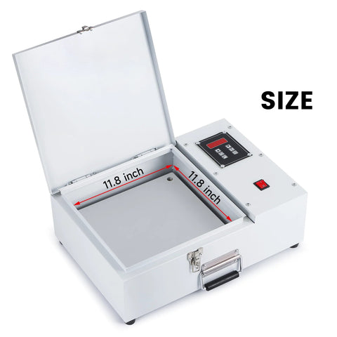 Mxmoonfree 2000W bearing induction heater; white metal housing with hinged lid, digital control panel, 12-inch chamber