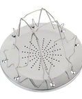 Stovetop Camping Toaster 4 Slice For Gas Stove, portable stainless steel camp bread oven rack with perforated base.