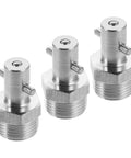 3pcs Stainless Steel Button Head Grease Zerk Fitting Kit For Hydraulic Cylinder Semi Truck Fleet Auto Repair Marine Workshop Industrial Machinery Oil Lube Needle Gun Attachment Coupler Tool Must Have Gear Up, three fittings