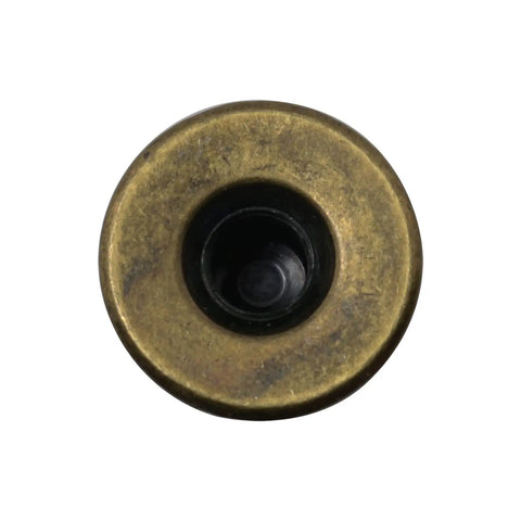 Solid Bronze Lamp Finials Caps 1/4-27 Threaded Hat Style Tops For Shade Holder Harp with vintage finish, top view