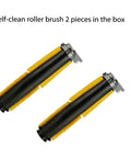 Self-clean roller brushes from 24pc Big Kit Replacement Parts For Shark IQ Robot Vacuums Includes Side Brush Sweep Brush Filters Main Roller Cover And Self Clean Base Compatible With R101AE RV1001AE AV912S AV1002AE RV100AE UR1000SR.
