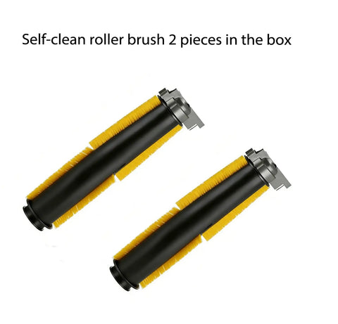 Self-clean roller brushes from 24pc Big Kit Replacement Parts For Shark IQ Robot Vacuums Includes Side Brush Sweep Brush Filters Main Roller Cover And Self Clean Base Compatible With R101AE RV1001AE AV912S AV1002AE RV100AE UR1000SR.