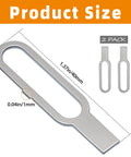 Must Have Two Pack Security Key For Doorbell Mount And Battery Replacement, showing stainless steel key dimensions