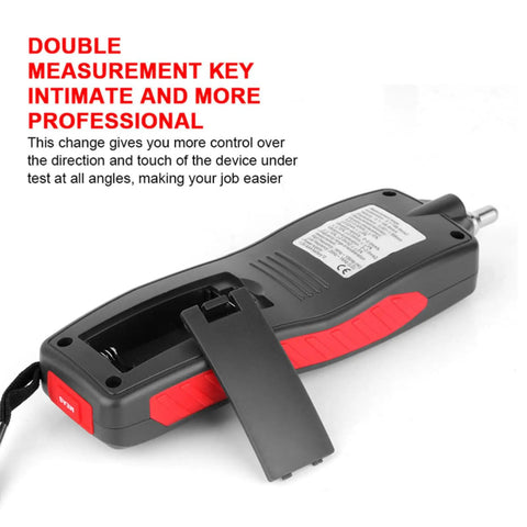 Portable Digital Vibration Meter And Vibration Analyzer With Color LCD For Acceleration, Velocity, Displacement And Frequency Testing, back view