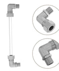 Industrial Water Level Meter With Three Eighths Inch Indicator Tube For Boilers And Cisterns, High Temperature Resistant Glass And Copper Level Gauge, Precise Measurement For Industrial Use And Sensitive Processes, vertical view