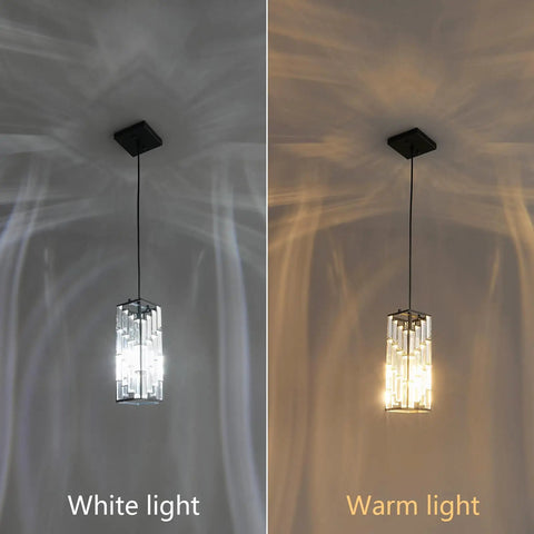 Fresh Black Metal Crystal Pendant Lights With Smooth Adjustable Chain For Kitchen Island Dining Room And Bedroom Killer Modern Industrial Lighting Fixtures 3 Pack showcasing white and warm light.
