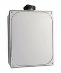 Front view of Heavy Duty 7 Liter Stainless Steel Fuel Tank for gasoline engines, 304 stainless construction, universal fit.