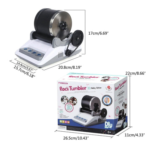 Electric Gemstone Tumbler Polisher For Diy Stone Crafting Professional Grade Electric Polisher For Kids And Adults with box