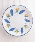 Decorative Plate Hangers For Five And A Half Inch To Eight Inch Display With Tip Protectors Built For Drywall Or Plaster Walls Easy Install Secure Bracket Clips That Keep Your Plates Safe And On Display holding a floral plate