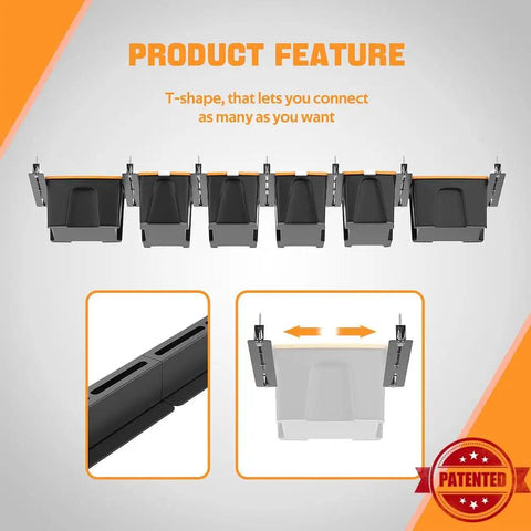 Heavy Duty Ceiling Garage Storage Racks For Bins And Totes, Space Saving Overhead Organizer With Adjustable Width, 7 Pack