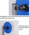 Nail Down Your Packing Routine With This Wall Mounted Bubble Wrap Dispenser showing adjustable positioning clip for easy film replacement.