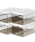 19 Quart Upgrade 4 Pack Stackable Storage Bins With 2 Lids For Closet Organization And Drawer Storage Foldable Plastic Bins