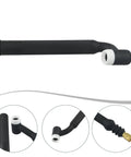 Tig Welding Torch Body for WP 17F SR 17F Flexible All Day Pro Heavy Duty Performance With 150A Output Copper Connectors and Rugged Polymer Handle for Smooth Steel and Stainless Welds, black angled handle with connector