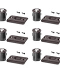 Six Pack Oil Rubbed Bronze Door Drive-In Ball Catch Sets With Strike Plate, Premium Quality Steel, Easy Install, Includes Matching Screws