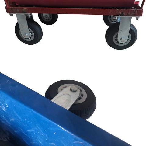 Beefy Heavy Duty Caster Wheels Top Plate Swivel Casters with Solid Rubber Puncture Proof Wheels on furniture base