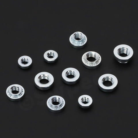 Top Shelf Self Clinching Nuts Assortment Kit With 220 Pcs Knurled Rivet Nut Fasteners In M3 M4 M5 Sizes, galvanized steel fasteners.