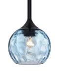 Close-up of a vintage glass jar chandelier with a glowing bulb, part of the Glass Mason Jar Farmhouse Pendant Light Fixture.
