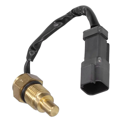 Tough As Nails Water Temperature Sensor For Excavators - High Performance Replacement Part For CAT E320C - Steel Shell And Nylon Wire, Weather Ready, Easy Install, 1 Unit brass threaded sensor with black connector