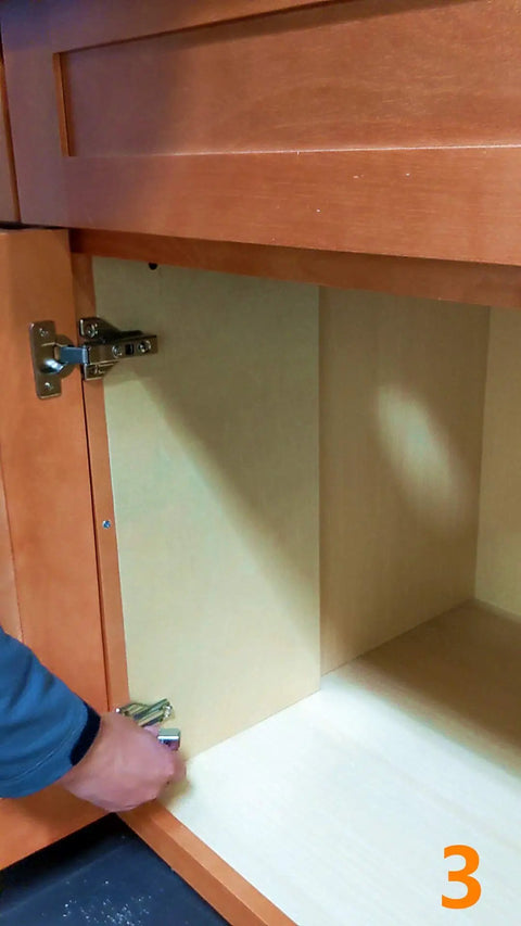 Smooth Operator Soft Close Hinges Full Overlay Clip On Build With Integrated Dampers For Frameless Cabinets No Sweat Setup in use on a cabinet door.