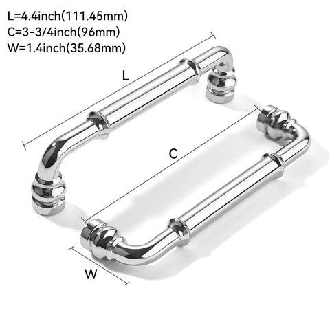 Ten Pack Polished Chrome Cabinet Pulls Set For Kitchen Cupboards And Bathroom Dressers Zinc Hardware Handles For Drawers