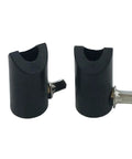 Premium 2Pcs Cymbal Holder Locator For Electronic Drum Kits Stops Arm Sliding And Anti Rotation Plastic Limiter in black color.