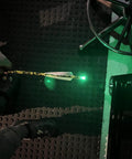 6 Pack LED Lighted Nocks for Crossbow Arrows 0.300 Inch Inside Diameter Green Glow on black surface