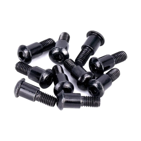 Built To Last Upgrade Your Rig With These Grade 12.9 Hex Buttonhead Kingpin Shoulder Screws 10 Piece M3x4x10mm Gear Swap Set Tailored For SCX10 AR44 AR45 And Capra Portal Axle Builds, black alloy steel screws.