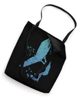 Top view of Colorsplash Wing Foil Tote Bag For Wing Surfing Enthusiasts Man Design A Funky Watercolor Splash Look with blue print
