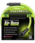 ZillaGreen Air Hose Three Eighth Inch By Fifty Feet With Quarter Inch MNPT Fittings heavy-duty lightweight hybrid polymer flexible