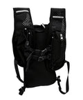 Hydration Vest Pack With Breathable Nylon Water Bladder Compatible Adjustable Chest Straps Multiple Pockets And Slots Black Gear Carrier