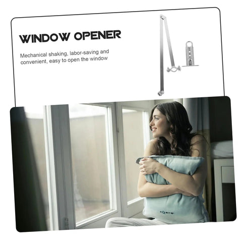 Manual Window Opener Bracket Kit With Crank Handle For Reliable Airflow Control Easy Install No Fuss Versatile For A Variety Of Window Types Ideal For Greenhouses Homes Offices And Workshops
