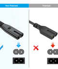 Comparison of non-polarized and polarized connectors for 5 Foot UL Certified AC Power Cord Replacement for Scancut Dx Sdx325 Sdx330.