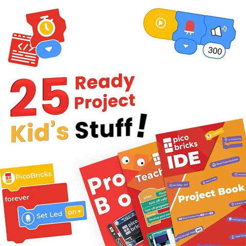 Raspberry Pi Pico W Starter Kit With 12 Detachable Sensors And A 234 Page Learning Guide For Beginners, 25 project book covers