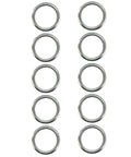 Oil Drain Plug Crush Gasket Set for Subaru Vehicles, 10 Pack, OEM 11126AA000 Compatible, shown as ten round metal gaskets.