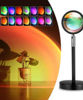 Sunset Lamp With 16 Colors And 4 Modes Remote Control Color Changing Rainbow Light LED Projector illuminating plants