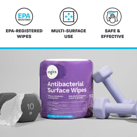 EPA Registered Antibacterial Wipes For Surfaces And Equipment That Kill 99.9 Percent Of Germs In 15 Seconds, 3200 count