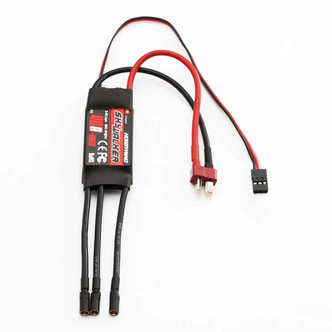 40A ESC for 50mm EDF Ducted Fan With 11 Blades 4300KV RC Brushless Motor 2-4S High Voltage, cables visible