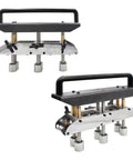 3 Station Verge Roller Bender For Roofing Sheet Metal Bending Tool showing front and side views with adjustable handles